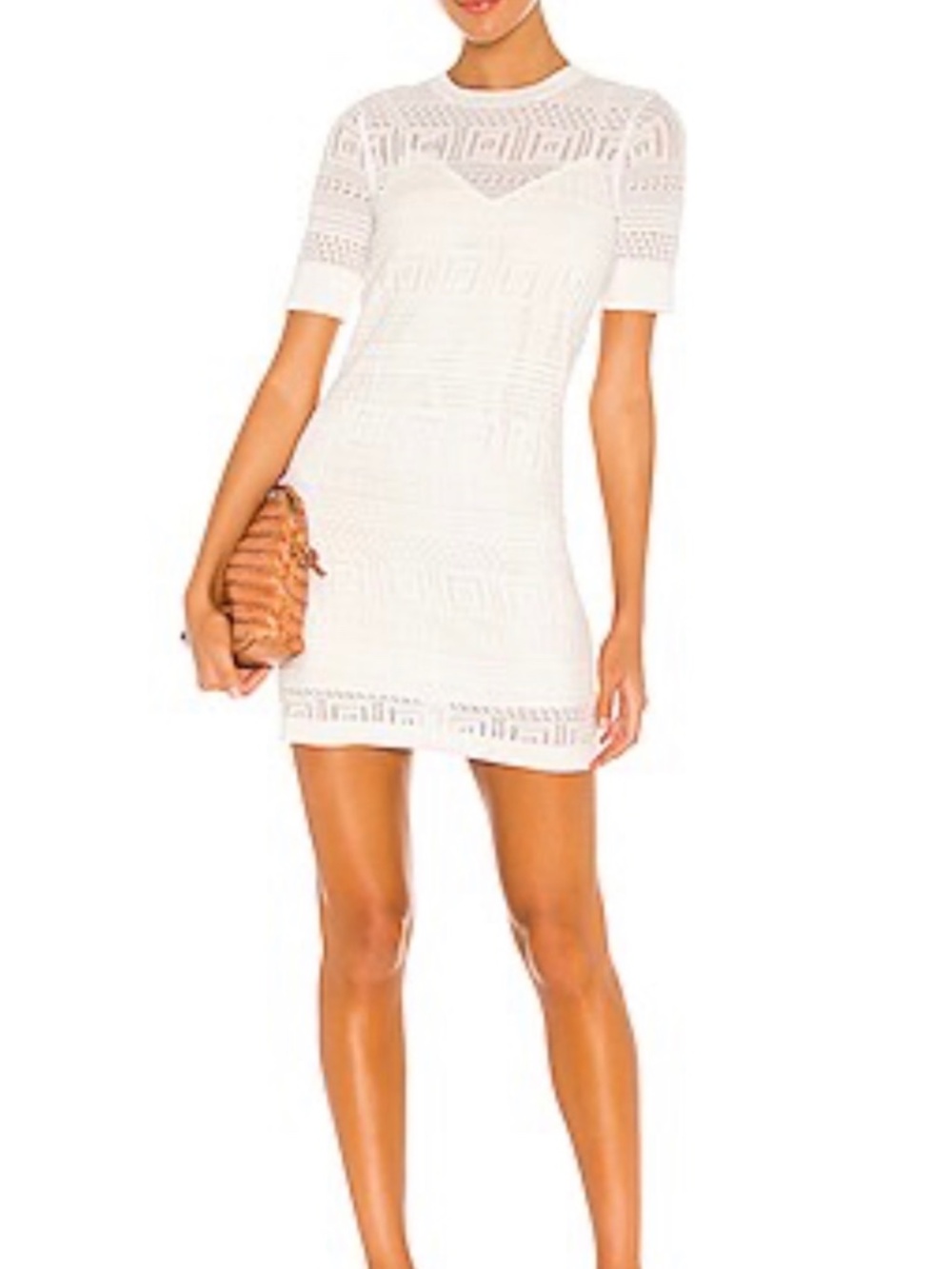 FRAME open stitch dress white XS